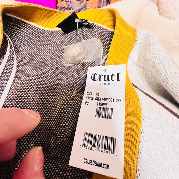 Cowboy Knit Cardigan - Cream and Brown - Picture 3 of 4